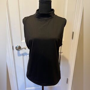 NWT Women’s Halogen Sleeveless Turtle Neck Shell in Black Size L